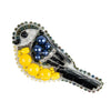 Beadwork kit for creating broоch "Blue tit"