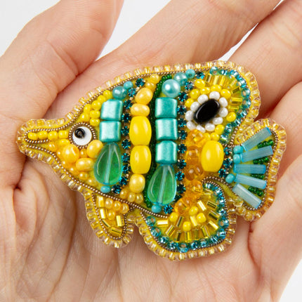 Beadwork kit for creating broоch "Small fish"