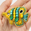 Beadwork kit for creating broоch "Small fish"