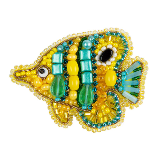 Beadwork kit for creating broоch "Small fish"