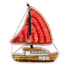 Beadwork kit for creating broоch "Scarlet Sails"