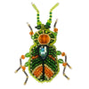 Beadwork kit for creating broоch "Green beetle"