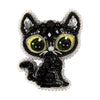 Beadwork kit for creating broоch "Black cat"