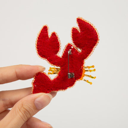 Beadwork kit for creating broоch "Cancer"