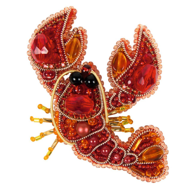 Beadwork kit for creating broоch "Cancer"