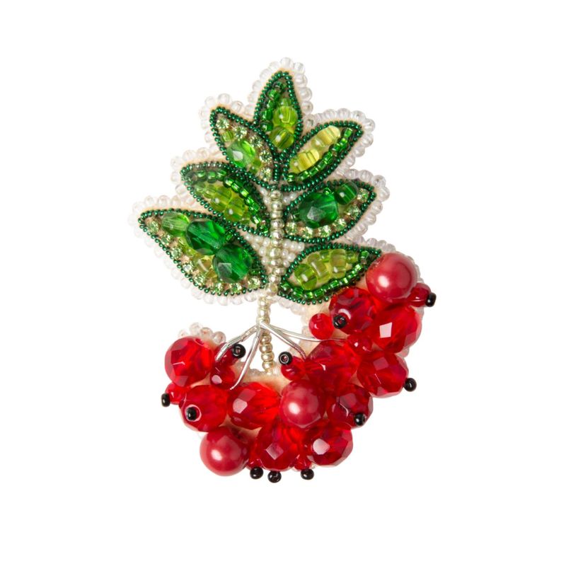 Beadwork kit for creating broоch "Rowan"