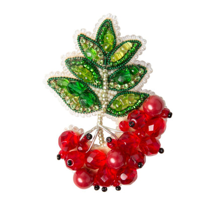 Beadwork kit for creating broоch "Rowan"