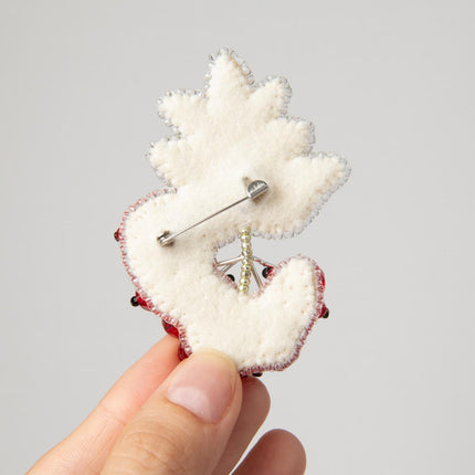 Beadwork kit for creating broоch "Rowan"