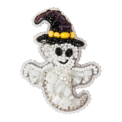 Beadwork kit for creating broоch "Ghost"
