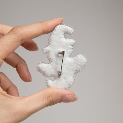 Beadwork kit for creating broоch "Ghost"