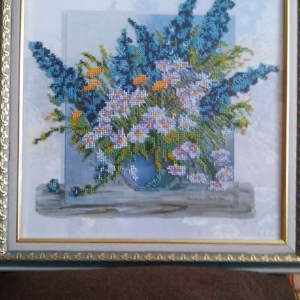 Canvas for bead embroidery "Freshness" 11.8"x11.8" / 30.0x30.0 cm