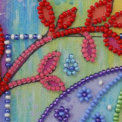 DIY Bead Embroidery Kit "Summer rain"  5.9"x5.9" / 15.0x15.0 cm