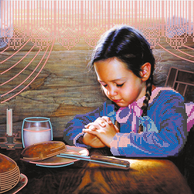 Canvas for bead embroidery "Acknowledgement" 11.8"x11.8" / 30.0x30.0 cm