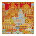 Canvas for bead embroidery "Deco town" 11.8"x11.8" / 30.0x30.0 cm