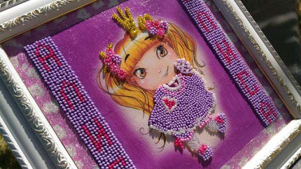DIY Bead Embroidery Kit "Fiona"  5.9"x5.9" / 15.0x15.0 cm