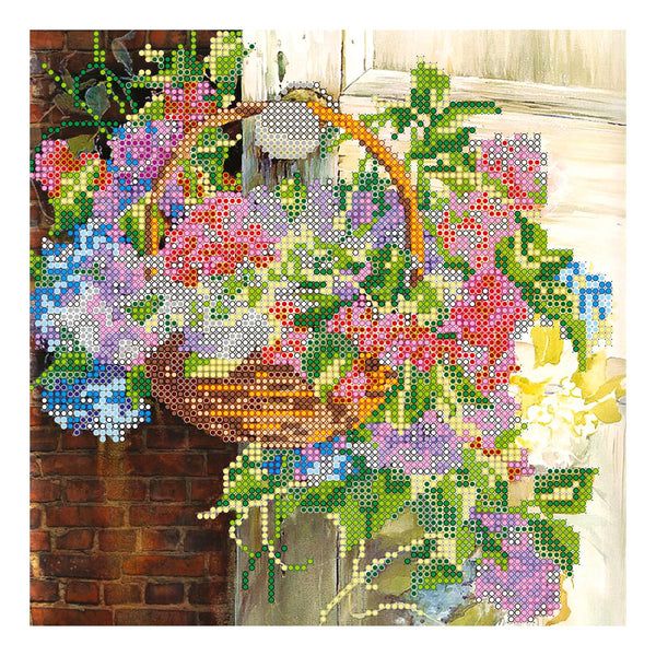 Canvas for bead embroidery "Gifts of Summer" 7.9"x7.9" / 20.0x20.0 cm