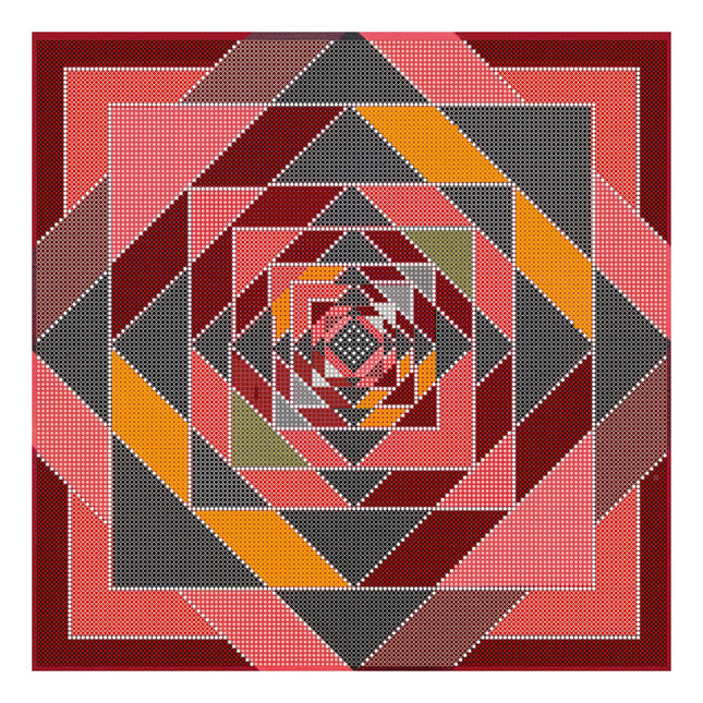 Canvas for bead embroidery "Decor pattern" 11.8"x11.8" / 30.0x30.0 cm
