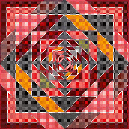 Canvas for bead embroidery "Decor pattern" 11.8"x11.8" / 30.0x30.0 cm