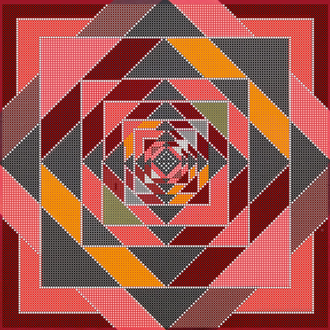 Canvas for bead embroidery "Decor pattern" 11.8"x11.8" / 30.0x30.0 cm