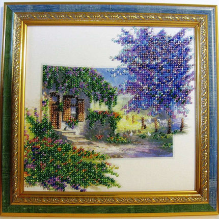 Canvas for bead embroidery "Lilac Cloud" 7.9"x7.9" / 20.0x20.0 cm