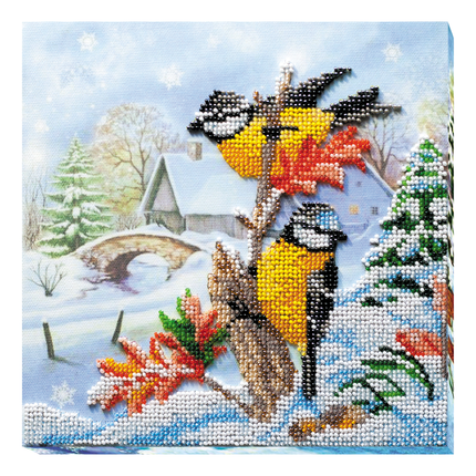 DIY Bead Embroidery Kit "Feathered guests"