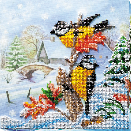DIY Bead Embroidery Kit "Feathered guests"