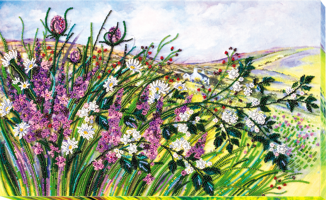 DIY Bead Embroidery Kit "Music of herbs" 16.5"x10.2" / 42.0x26.0 cm