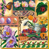 DIY Bead Embroidery Kit "Spring treasures" 11.8"x11.8" / 30.0x30.0 cm