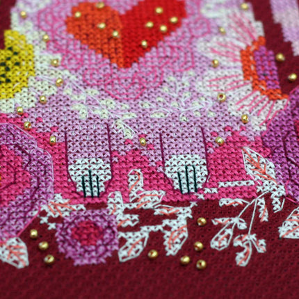 DIY Cross Stitch Kit "Love" 7.5"x10.6"