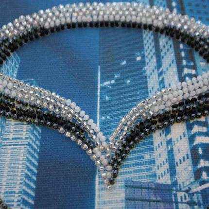 DIY Bead Embroidery Kit "MAZDA"  5.9"x5.9" / 15.0x15.0 cm