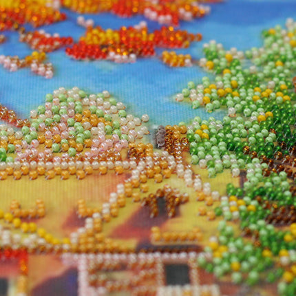 DIY Bead Embroidery Kit "Beauty of autumn" 11.4"x15.7" / 29.0x40.0 cm