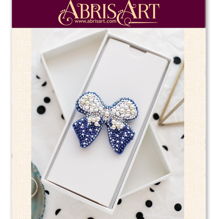 Beadwork kit for creating brooch "Bow"