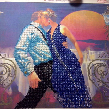 DIY Bead Embroidery Kit "Tango" 16.5"x12.6" / 42.0x32.0 cm