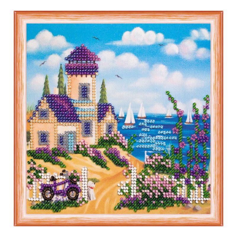 DIY Bead Embroidery Kit "Horizon"  5.9"x5.9" / 15.0x15.0 cm