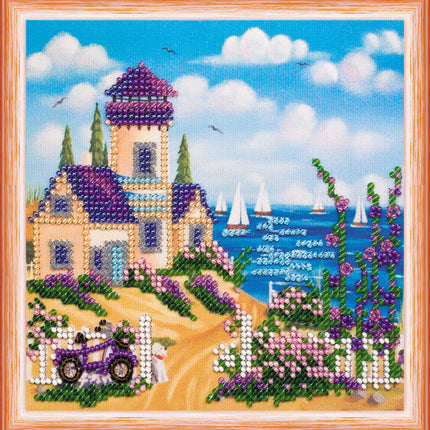 DIY Bead Embroidery Kit "Horizon"  5.9"x5.9" / 15.0x15.0 cm