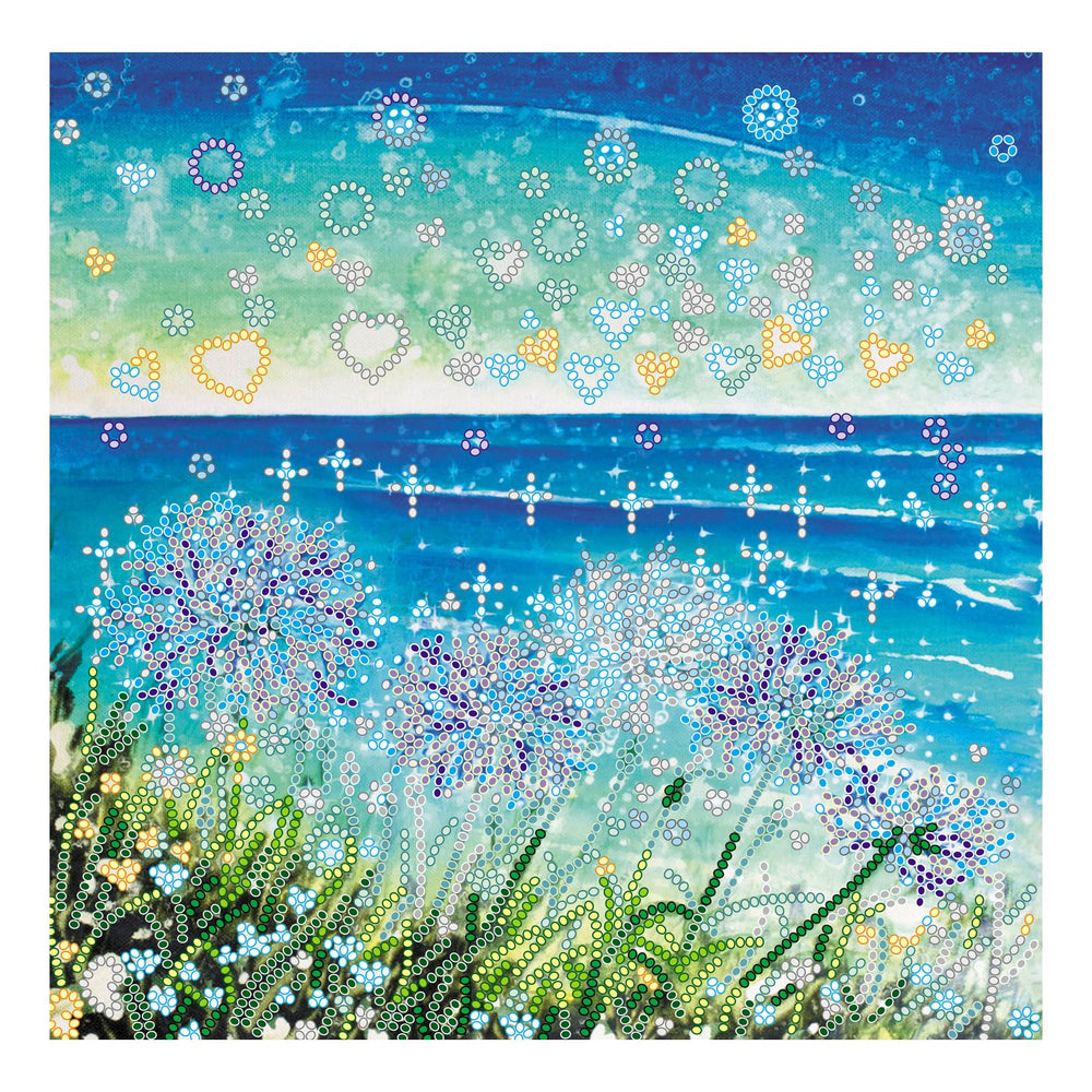 Canvas for bead embroidery "Sparkle" 7.9"x7.9" / 20.0x20.0 cm