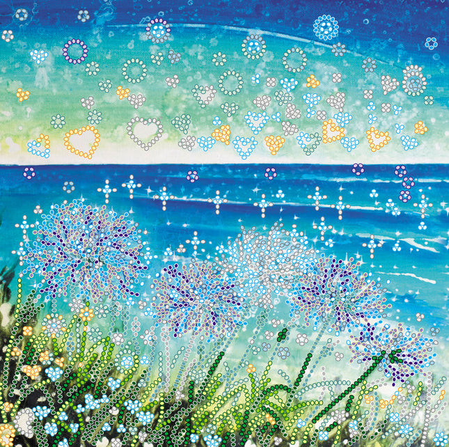 Canvas for bead embroidery "Sparkle" 7.9"x7.9" / 20.0x20.0 cm