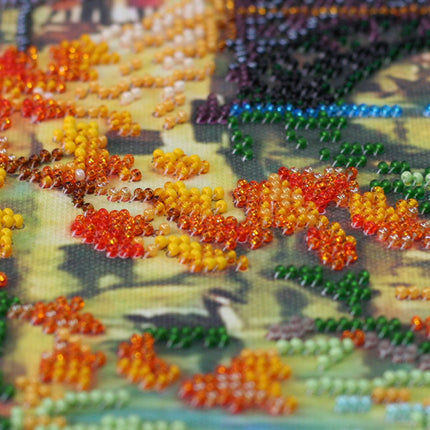 DIY Bead Embroidery Kit "Beauty of autumn" 11.4"x15.7" / 29.0x40.0 cm