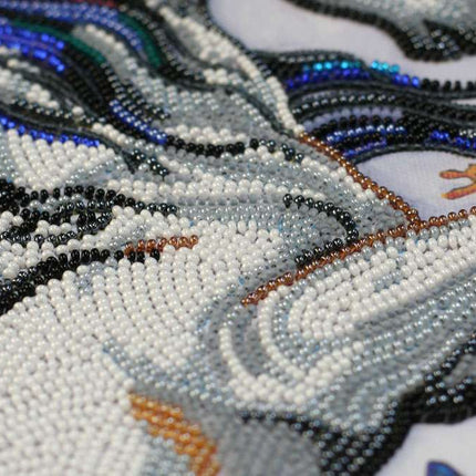 DIY Bead Embroidery Kit "Unicorn" 13.0"x12.2" / 33.0x31.0 cm
