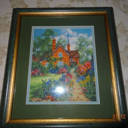Canvas for bead embroidery "In the Countryside" 6.3"x7.9" / 16.0x20.0 cm