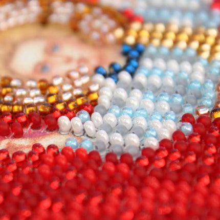 DIY Bead Embroidery Kit "Icon of the Mother of God “Inexhaustible Chalice”" 7.5"x9.8" / 19.0x25.0 cm