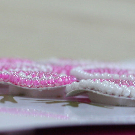 DIY kit postcard 3D for embroidery with beads "With an open heart" 5.8"x8.3" / 14.8x21.0 cm