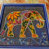 Canvas for bead embroidery "Indian elephant" 7.9"x7.9" / 20.0x20.0 cm