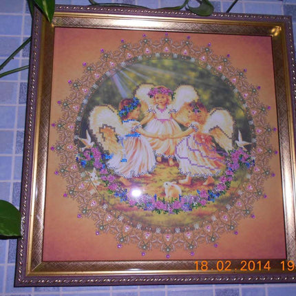 DIY Bead Embroidery Kit "Fairy-tale" 12.6"x12.6" / 32.0x32.0 cm