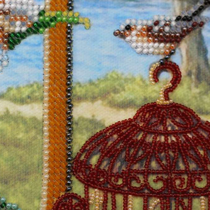 DIY Bead Embroidery Kit "Spring is everywhere-1" 10.2"x13.8" / 26.0x35.0 cm