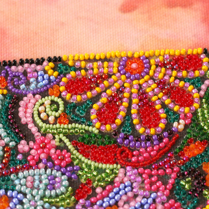 DIY Bead Embroidery Kit "Walking in the sunset" 12.6"x12.6" / 32.0x32.0 cm