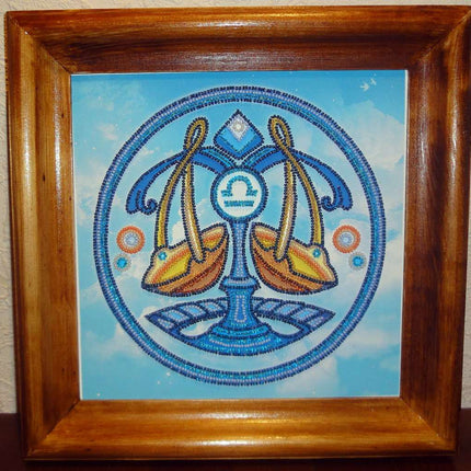 DIY Bead Embroidery Kit "Libra" 8.7"x8.7" / 22.0x22.0 cm