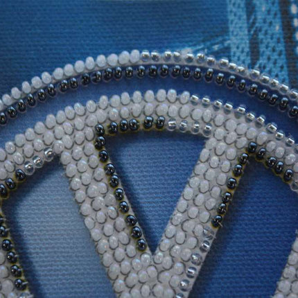 DIY Bead Embroidery Kit "Volkswagen"  5.9"x5.9" / 15.0x15.0 cm