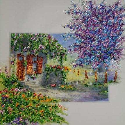 Canvas for bead embroidery "Lilac Cloud" 7.9"x7.9" / 20.0x20.0 cm