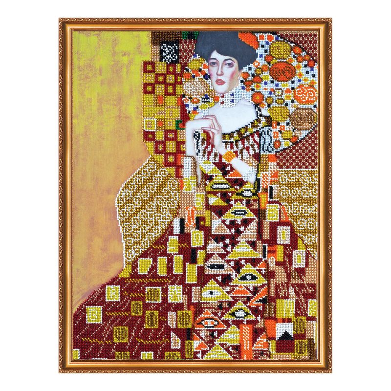 DIY Bead Embroidery Kit "Golden Adel" 12.6"x16.9" / 32.0x43.0 cm